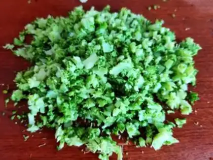 Make Shrimp emerald rice step 5