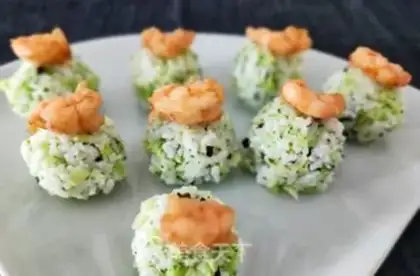 Make Shrimp emerald rice step 14