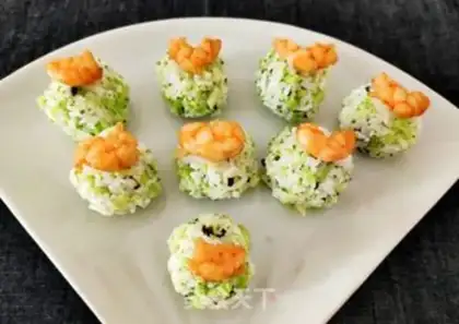 Make Shrimp emerald rice step 15