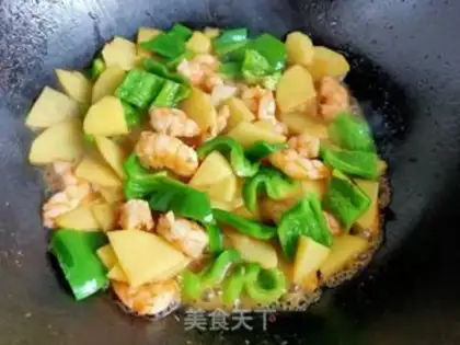 Make Potato pepper shrimp step 13