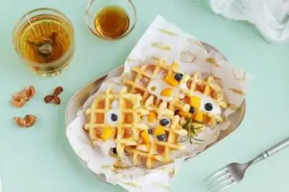 Make Milk waffles step 9