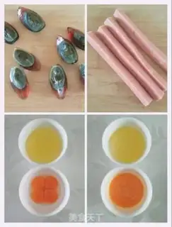 Make Ham intestinal steaming double eggs step 1