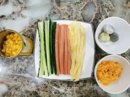 Make Salted yogurt sushi step 1