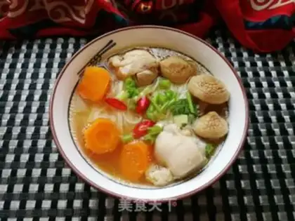Make Carrot, chicken leg noodles step 8