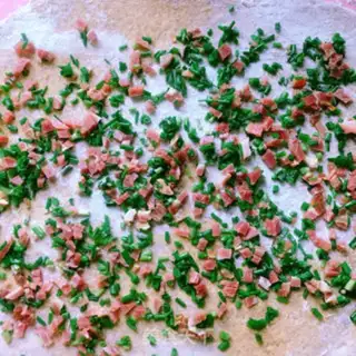 Make Pumpkin whole-grain ham roll step 4