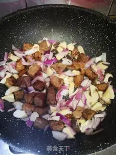Make Black pepper beef apricot mushrooms step 7