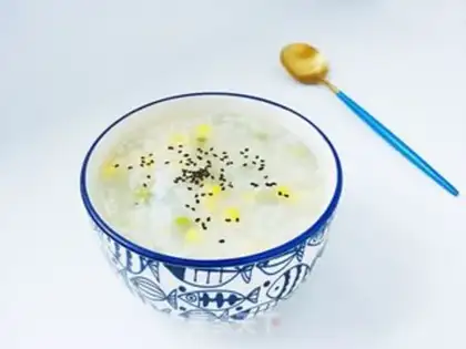 Make Spicy corn pea porridge step 0
