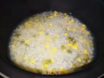 Make Spicy corn pea porridge step 6