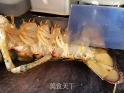 Make Garlic cheese lobster step 1
