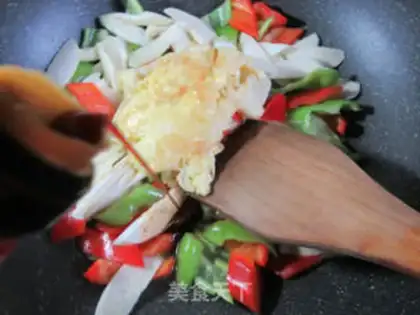 Make Cream pepper eggs fried white step 6