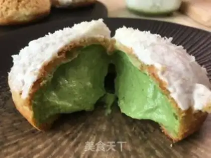 Make Coconut cream puffy puffy, full of mouths, brittle skins, ice-cooled infestation step 18