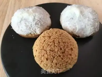 Make Coconut cream puffy puffy, full of mouths, brittle skins, ice-cooled infestation step 20