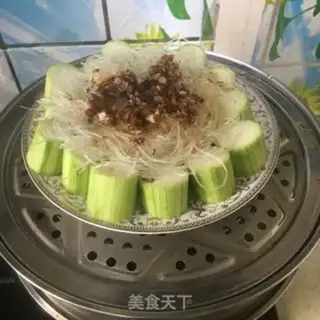 Make Garlic fan silk melon step 3