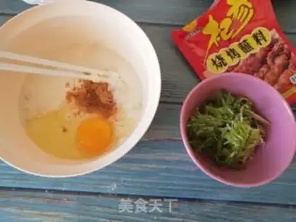 Make Porridge eggcake step 1