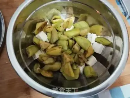 Make Tofu eggplant step 1
