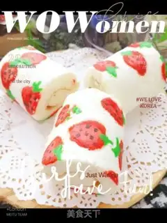 Make Strawberry Angel Cake Roll step 28