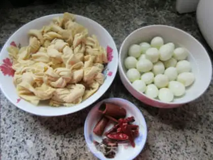 Make A thousand knots of quail eggs step 0
