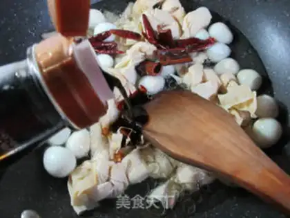 Make A thousand knots of quail eggs step 4