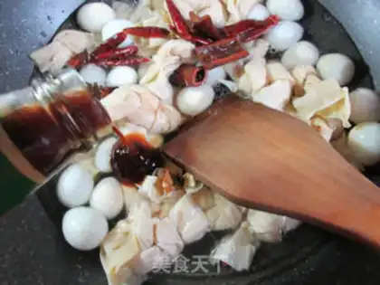Make A thousand knots of quail eggs step 5