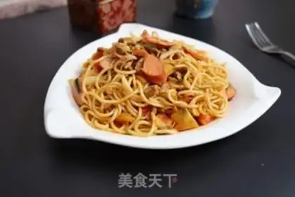 Make Ham sausage noodles step 9