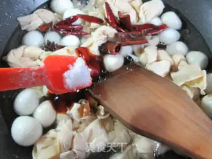 Make A thousand knots of quail eggs step 6