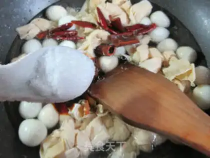 Make A thousand knots of quail eggs step 7