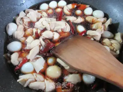 Make A thousand knots of quail eggs step 8