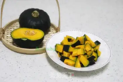 Make Pumpkin rice step 1