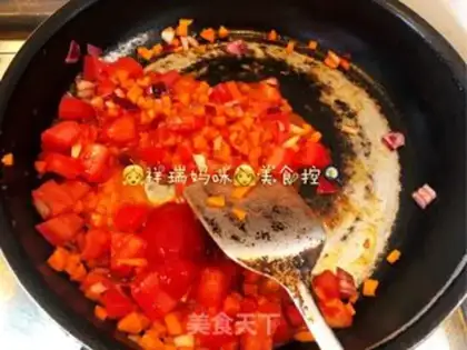 Make Tomato and vegetable noodles step 2