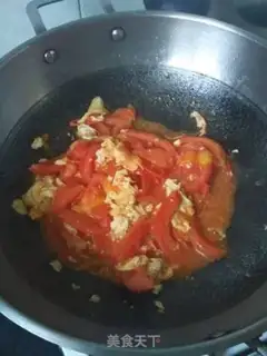Make Tomato egg shaving noodles step 2