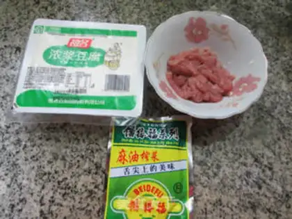 Make Squeeze the spinal tofu soup step 0