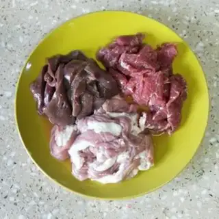 Make Pork liver and thin salami step 3