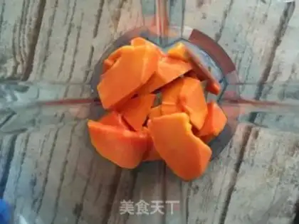 Make A papaya shake step 3