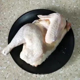 Make Chicken mushroom pumpkin rice step 1