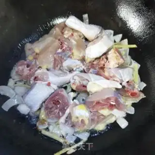 Make Chicken mushroom pumpkin rice step 6