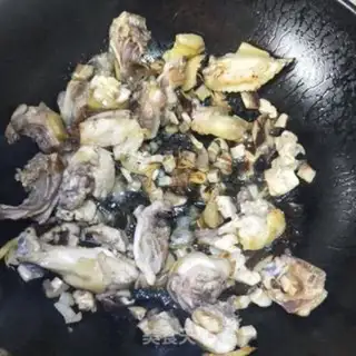 Make Chicken mushroom pumpkin rice step 7