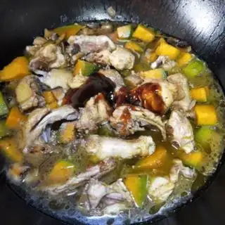 Make Chicken mushroom pumpkin rice step 9