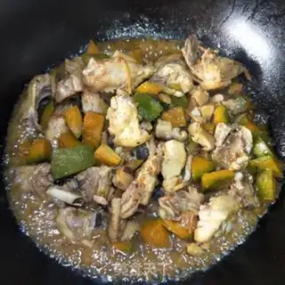 Make Chicken mushroom pumpkin rice step 10