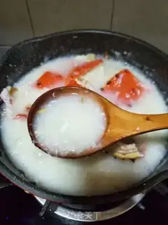 Make Crab congee step 11