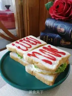 Make Open sandwich with ketchup step 10