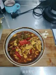 Make Potato egg pepper noodles step 6