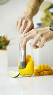 Make Mango Dragon Tea step 1