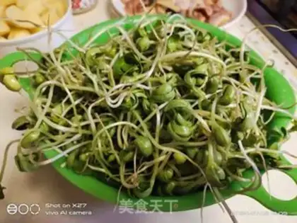 Make Garlic black bean sprouts step 1