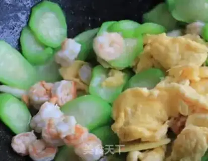 Make Egg shrimp fried silk step 4