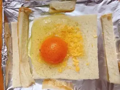 Make Egg cheese. Open sandwich step 2
