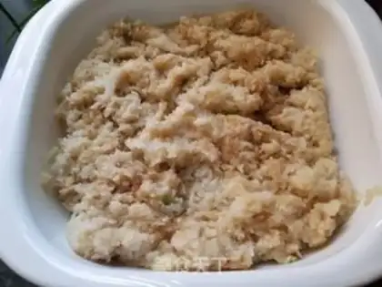 Make Big crabs steam rice step 11
