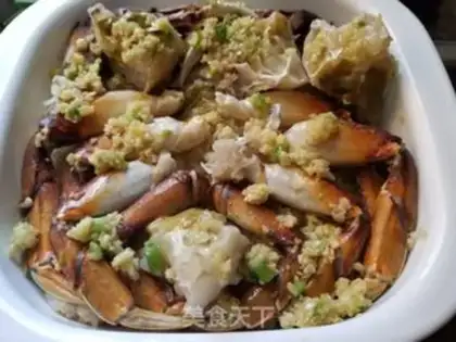 Make Big crabs steam rice step 13