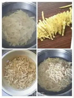 Make Dried tofu sprouts and sprouts step 1