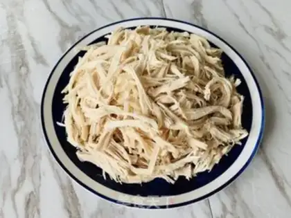Make Pyramid chicken silk and vegetables step 1