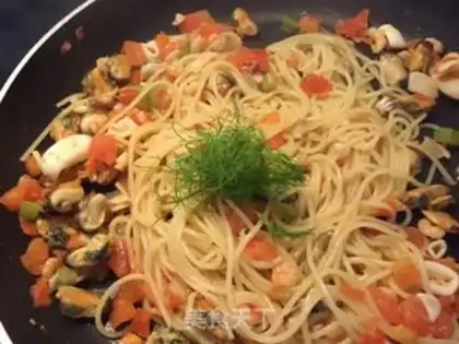 Make Seafood pasta step 7